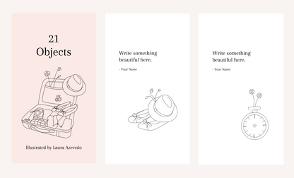110 Illustrated Templates for Social Media | Ideal for Writers
